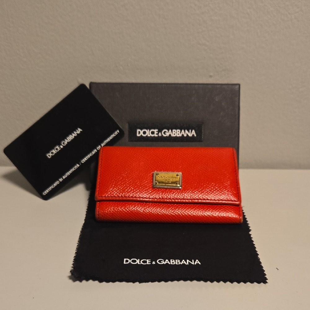 Dolce & Gabbana Leather Keyholder Red